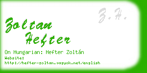 zoltan hefter business card